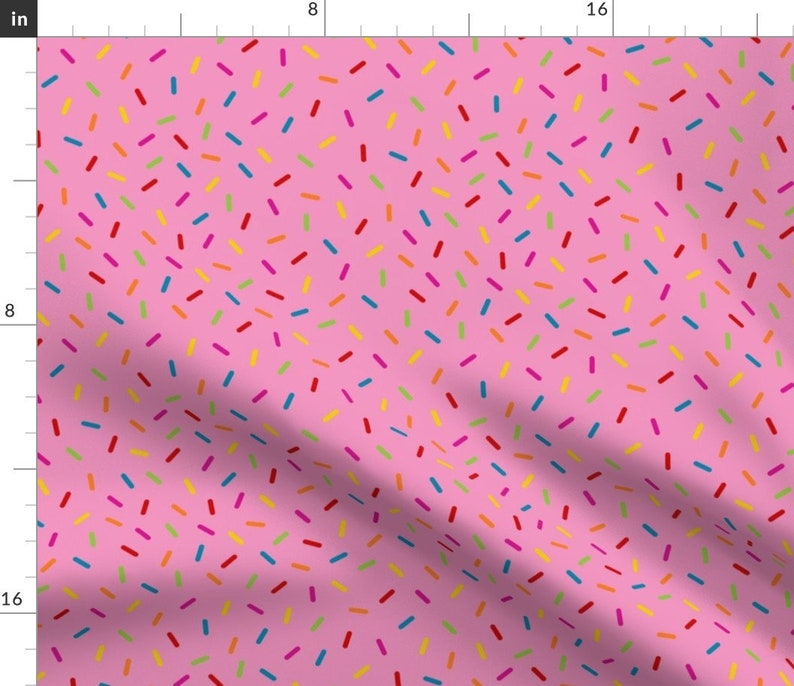 Ice Cream Sprinkles Fabric Sprinkles Strawberry by Modgeek Etsy