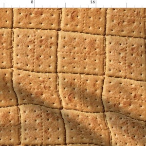 Graham Crackers Fabric - Graham Crackers By Hannafate - Graham Crackers Cookies Sweet Snack Food Cotton Fabric By The Yard With Spoonflower