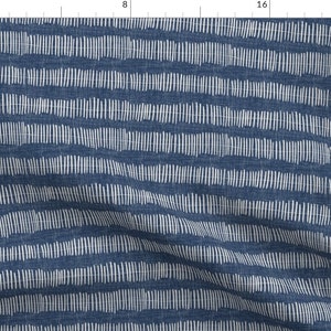 Cotton Poplin Lawn Stripe Fabric by The Yard Denim Jean look