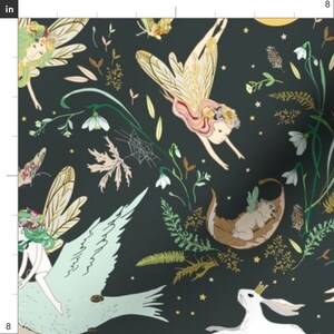 Fairy Tale Fabric Enchanted Fairies pine by Nouveau Bohemian Fairy Tale ...