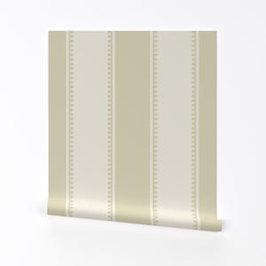 Carta da parati rimovibile adesiva Ticking Stripe - Neutral Cottage - Decorazione murale - Victorian Stripe Cream di fernlesliestudio