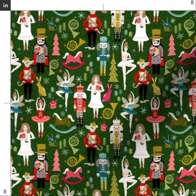 Nutcracker Fabric Nutcracker Holiday Xmas Christmas Fabric Etsy