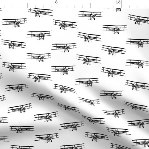 Retro Aviation Fabric Antique Triplane Airplane Aviation by Etsy