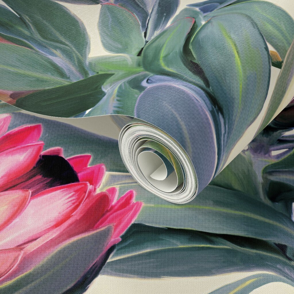 Protea Floral Wallpaper Painted Protea Floral by Micklyn - Etsy