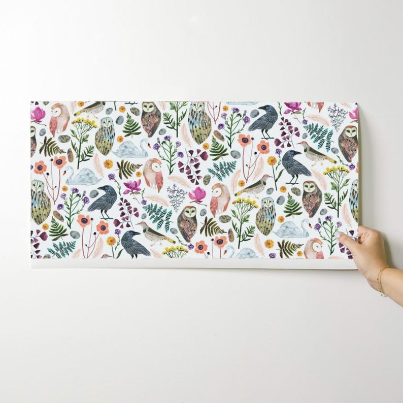 Birds Wallpaper - Lucid Dreams Miss Mystic - Large By Zoe Ingram - Bird Custom Printed Removable Self Adhesive Wallpaper Roll by Spoonflower image 9