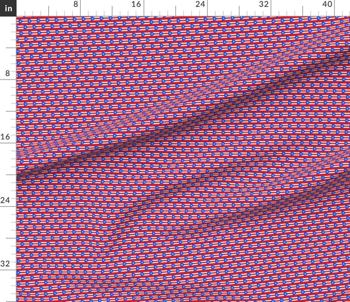 Puerto Rico Textile Pattern Puerto Rico Fabric Puerto Rico Flag Small by Flagfabric - Etsy