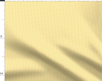 Yellow Gingham Fabric - Yellow And White 5/ Gingham Check By Weavingmajor - Yellow Grid Home Cotton Fabric By The Yard With Spoonflower