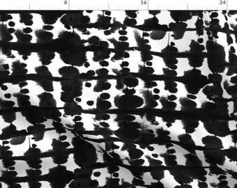 Black And White Abstract Fabric - Parallel Black Large Scale By Mjmstudio - Black And White Cotton Fabric By The Yard With Spoonflower