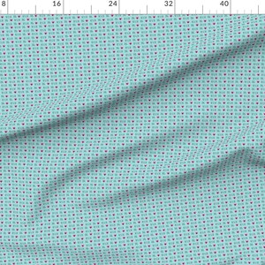 Adopt Fabric - Rescue Dog Hearts Fabric Blue By Petfriendly - Adopt Rescue Dog Heart Aqua Pink Cotton Fabric By The Yard With Spoonflower image 2