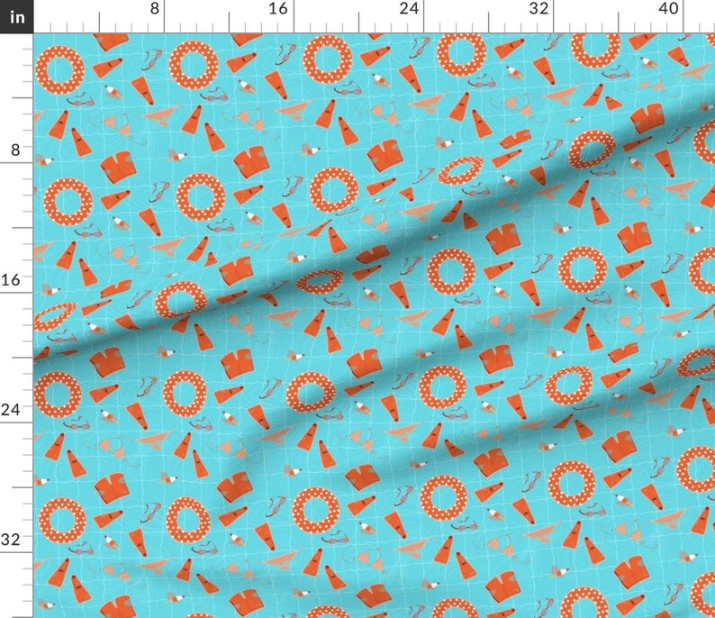 Swim Fabric Swimming by Brokkoletti Swimming Pool Aqua Etsy