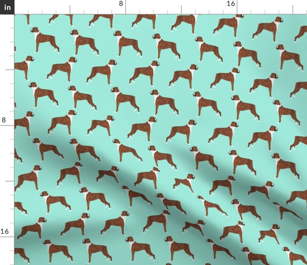Blue Boxer Dog Pet Boxer Fabric for Crafts Home Decor Textiles Etsy