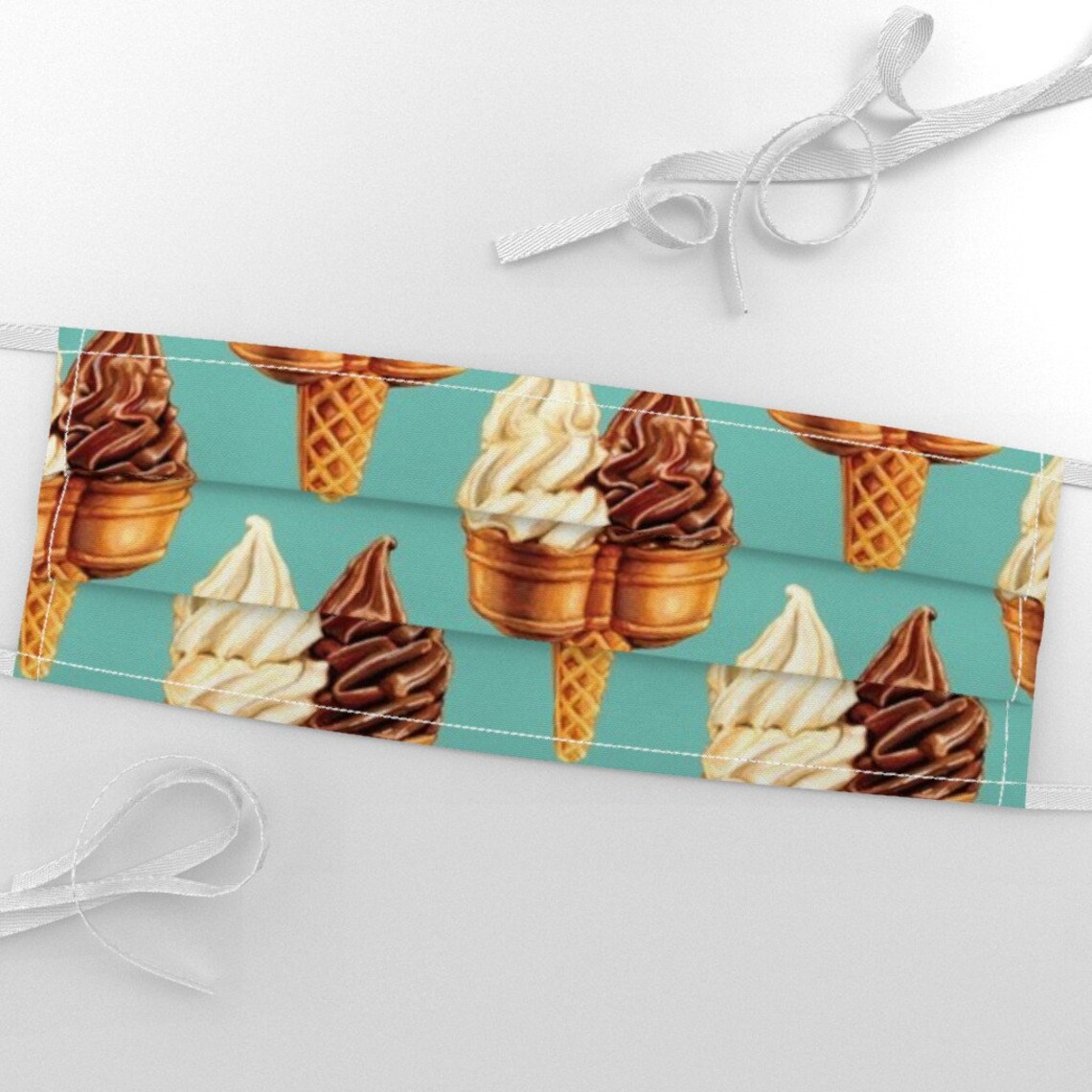 Dual Ice Cream Cone Fabric Ice Cream Twin Cone teal by Etsy