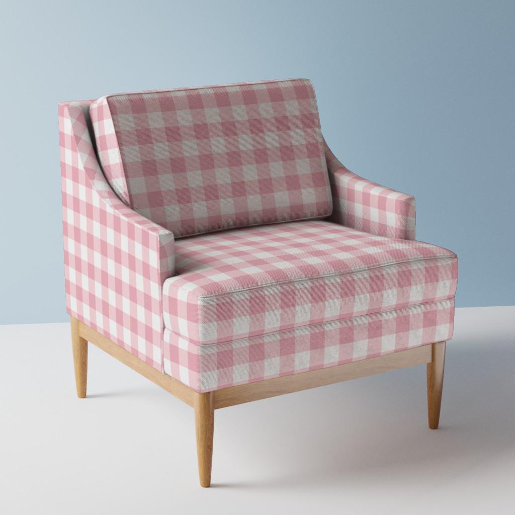 Pink Upholstery Fabric Pretty Pink Gingham by Unasomerville Retro Gingham Check Fun Groovy 90 S Fabric by the Yard With Spoonflower Etsy