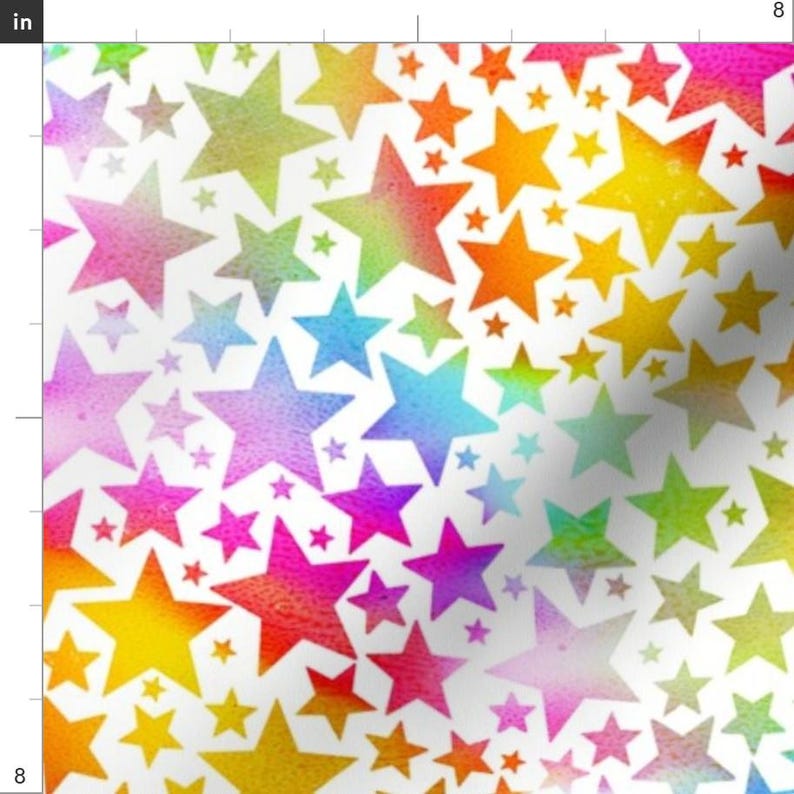 Rainbow Stars Fabric - Rainbow Stars By Emmaallardsmith - Stars Rainbow Kids Room Decor Red Blue Cotton Fabric By The Yard With Spoonflower image 3
