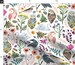 Birds Fabric - Lucid Dreams Miss Mystic By Zoe Ingram - Birds Botanical Floral Owl Fern Green Cotton Fabric By The Yard With Spoonflower 