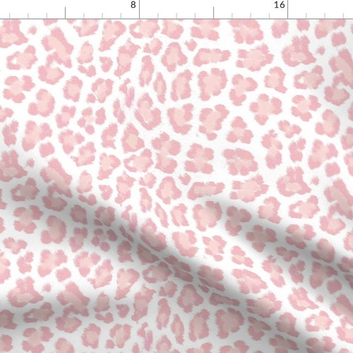 Leopard Fabric Blush Leopard Print Pink Leopard Skin by Etsy