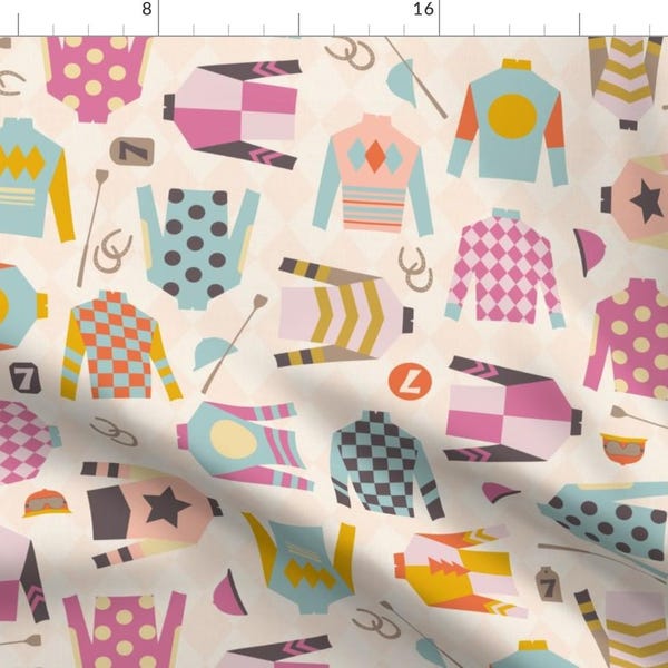 Pastel Equestrian Apparel Fabric - Jockey Silks by trilbyworks - Jockey Shirts Horse Race Derby Colorful Clothing Fabric by Spoonflower