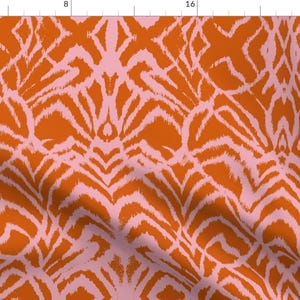 Ikat Fabric - Wild Ikat Carlita-Ch By Ninaribena - Abstract Ikat Modern Home Decor Upholstery Cotton Fabric By The Yard With Spoonflower