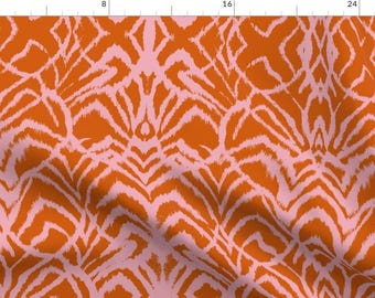 Ikat Fabric - Wild Ikat Carlita-Ch By Ninaribena - Abstract Ikat Modern Home Decor Upholstery Cotton Fabric By The Yard With Spoonflower