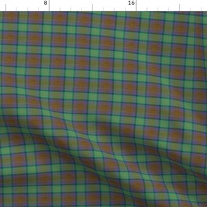 Tartan Fabric - Isle Of Skye Tartan By Lilyoake - Tartan Green Blue Red Plaid Cotton Fabric By The Yard With Spoonflower