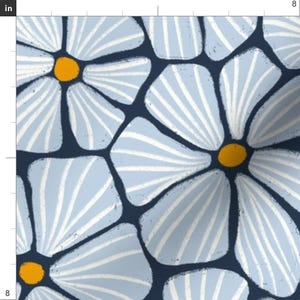 Modern Flowers Apparel Fabric - Mosaic Florals Blue by Sandra_hutter ...