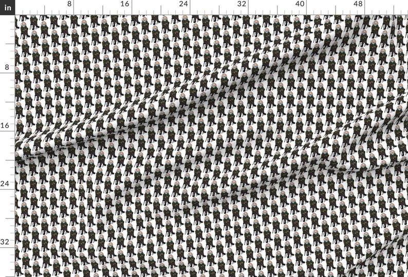 Vermont Senator Fabric - Old Man Mood By Kindermama - Inauguration Mittens Democratic Socialist Cotton Fabric By The Yard With Spoonflower image 2