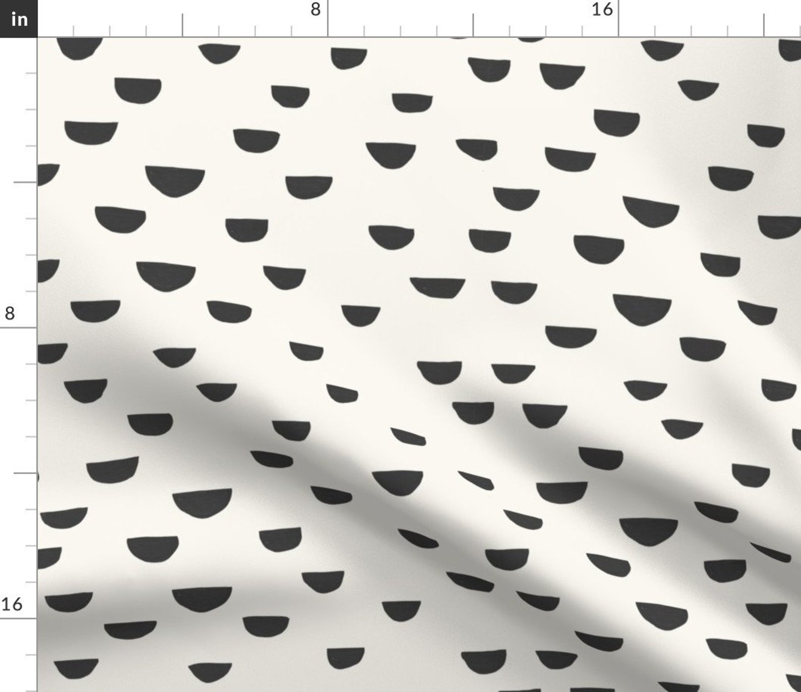 Modern Half Moons Fabric Half Moon Pattern By Melissa Etsy