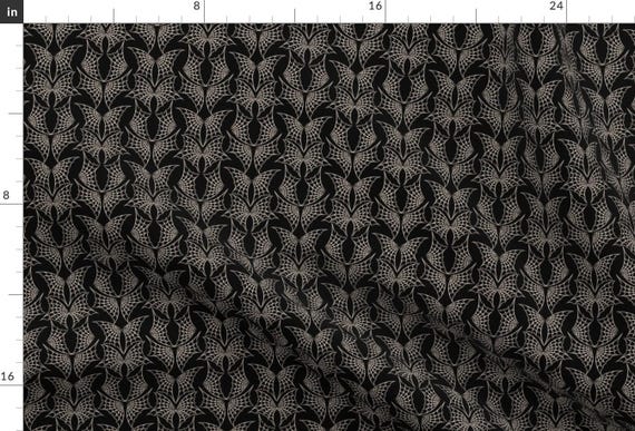 Halloween Apparel Fabric - Spiderweb Lace Small by borderlines - Gothic Bats Spiders Spooky Whimsigoth Lines Clothing Fabric by Spoonflower