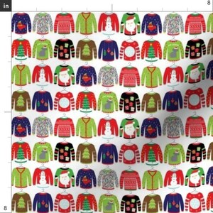 Ugly Sweater Fabric - 1" Ugly Christmas Sweaters By Greenmountainfabric - Ugly Sweater Christmas Cotton Fabric By The Yard With Spoonflower imagen 3