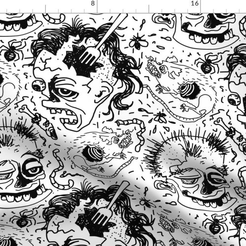 Zombie Fabric Zombies Are Gross by Abbieuproot Zombie - Etsy