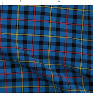 Maccrimmon Plaid Blue Fabric - Maccrimmon Tartan, 6&quot; Modern By Weavingmajor - Maccrimmon Cotton Fabric By The Yard With Spoonflower