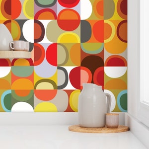 Mod Wallpaper Juicy Lime Squeeze by Kurtcyr Bauhaus Modern - Etsy