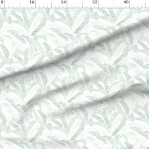 Tropical Fabric - Banana Leaf Light by holli_zollinger - Botanical Watercolor Palm Banana Leaf Pastel Fabric by the Yard by Spoonflower image 2