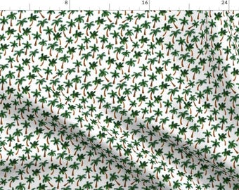 Palm Tree Fabric - Palm Tree Print (Small) By Shelbyallison - Palm Tree Cotton Fabric By The Yard With Spoonflower