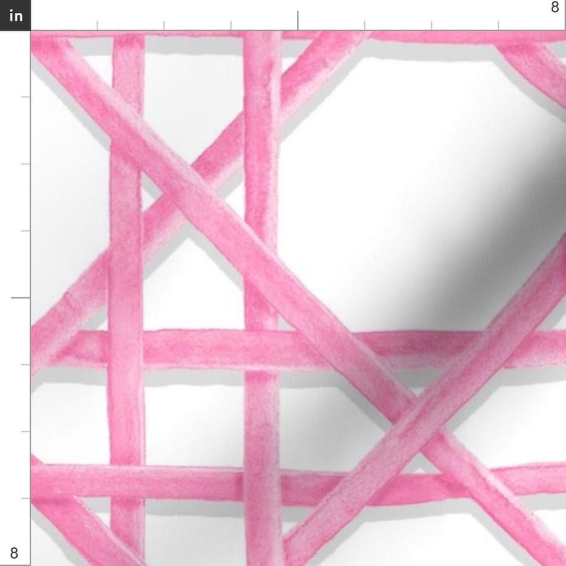 Pink Lattice Apparel Fabric - Woven Valentine by danika_herrick - Chinoiserie Trellis Wicker Preppy Coastal Clothing Fabric by Spoonflower image 3