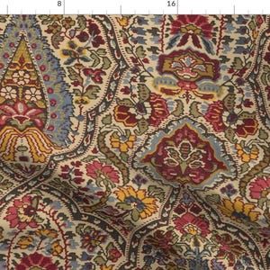 Paisley Fabric - Alfred Paisley ~ Original By Peacoquettedesigns - Paisley Vintage Home Decor Cotton Fabric By The Yard With Spoonflower