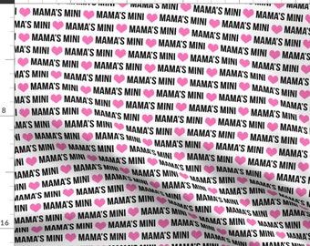 Mama's Mini Fabric - Mama's Mini Girls Name Text Font Fabric Cute Design By Charlottewinter - Cotton Fabric By The Yard With Spoonflower