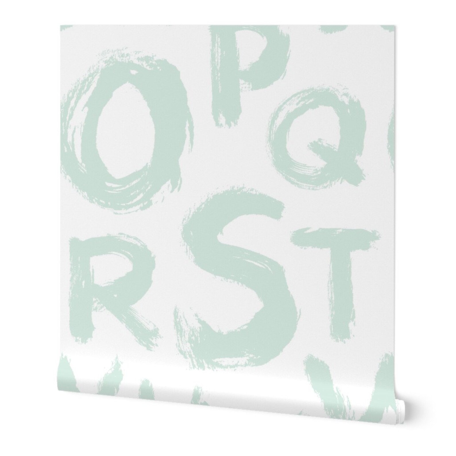 Brush Wallpaper Alphabet Letters Large Mint by Revista - Etsy