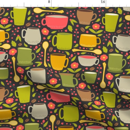 Mugs Fabric Vintage Mugs by Heidikenney Vintage Coffee Tea Etsy