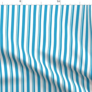 Dapper Dans Stripe Fabric - Dapperdans-Blue By Sandityche - Blue Bands Lines Vertical Cotton Fabric By The Yard With Spoonflower