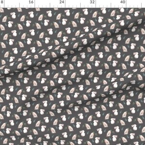 Woodland Bunnies Fabric - Whimsical Bunnies Gray By Hipkiddesigns - Easter Gender Neutral Baby Cotton Fabric By The Yard With Spoonflower image 2