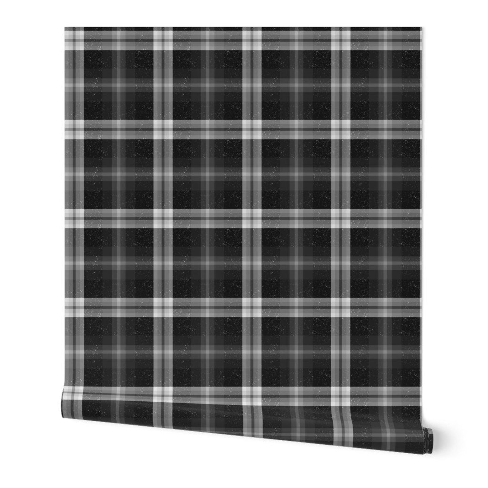 Black & White Plaid Wallpaper Plaid Galaxy by Idoa Modern - Etsy
