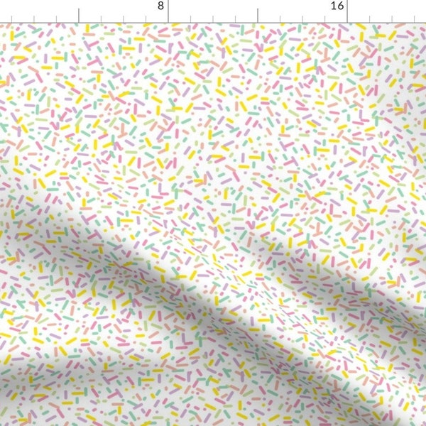 Sprinkles Fabric - Sprinkled (Vanilla) By Pennycandy - Ice Cream Sprinkles Cotton Fabric By The Yard With Spoonflower