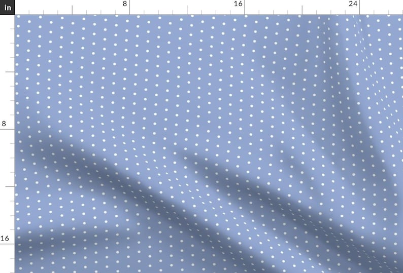 Dot Fabric - Dot // Dots Spots Polka Dot Blue Periwinkle Sweet Little Dots By Andrea Lauren - Dot Cotton Fabric By The Yard With Spoonflower image 1