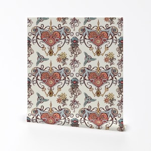 Octopus Wallpaper - Octopuses In Love By Chicca Besso - Octopus Custom Printed Removable Self Adhesive Wallpaper Roll by Spoonflower