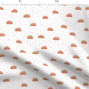Kawaii Taco Fabric - Sweet Taco Kawaii Food Illustration Japanese Style By Littlesmilemakers - Cotton Fabric By The Yard With Spoonflower