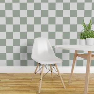 Groene ruiten verwijderbaar Peel-and-Stick-behang - Reen retro modern boho - muurkunst muurdecoratie - groene ruiten door shelley_ismay_design