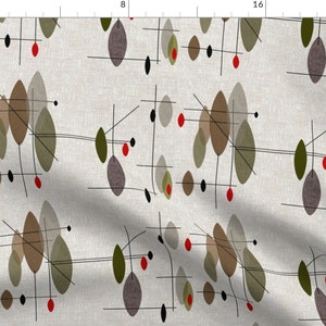 Abstract Modern Fabric - Hanging Orbs By Mid-Century - Mid-Century Modern Cotton Fabric By The Yard With Spoonflower