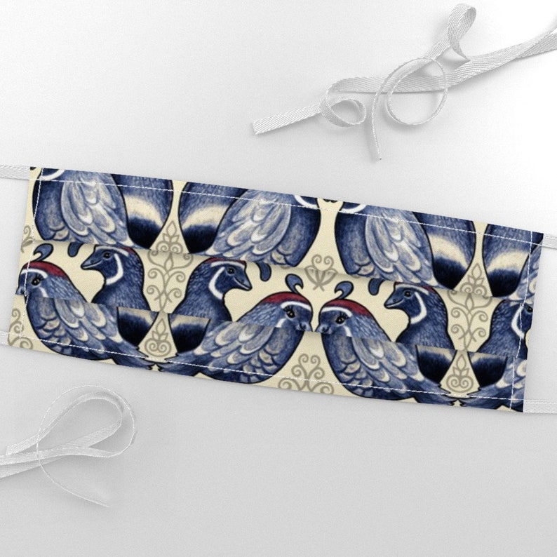 Quail Fabric Quail Bird Decorative Elements by Dunnspun Etsy