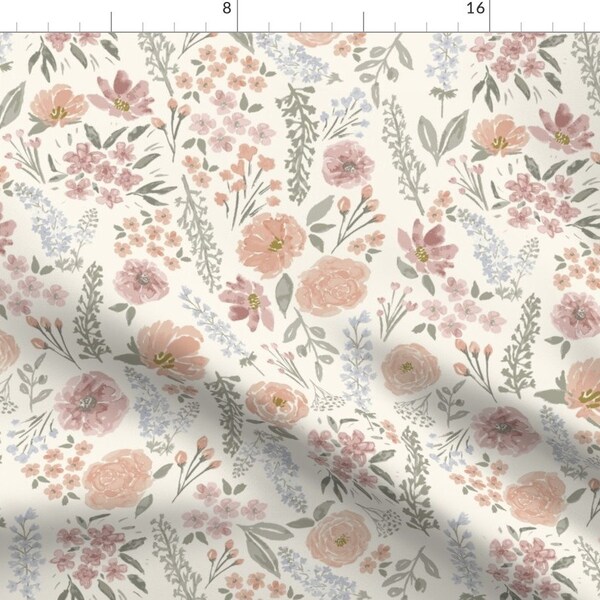 Spring Blossoms Blush Fabric